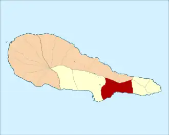 Location of Ribeiras in the municipality of Lajes do Pico within Pico Island