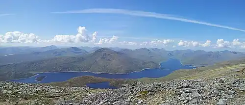 Loch Quoich from Spidean Mialach