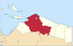 Location in Papua Province