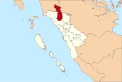 Location within West Sumatra