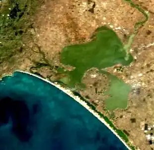 Satellite photo of the lower lakes