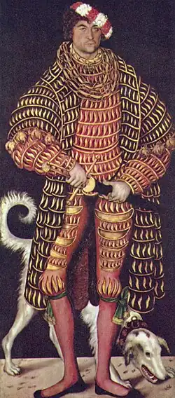 Image 28Slashing at its height: Henry IV, Duke of Saxony, c. 1514 (from History of clothing and textiles)
