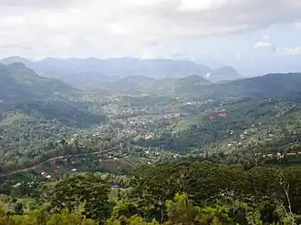 An aerial view of Lushoto.