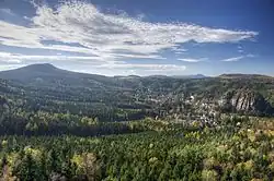 Zittau Mountains with the Hochwald mountain
