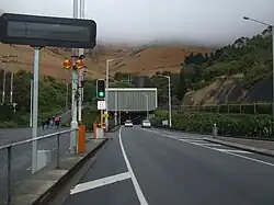 Northern (Heathcote) portal of the Lyttelton road tunnel in 2010