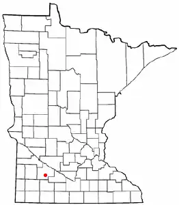 Location of Wanda, Minnesota