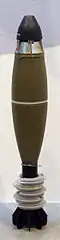 60 mm HE mortar shell fitted with proximity fuze