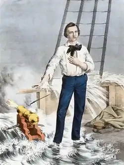 Stewart Holland lost on the SS Artic firing signal gun