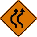 CW24-1aL Double reverse curve (left) (2 lanes)