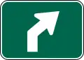 M5-2 (D) Advance Right Turn Arrow (45 Degree Angle)