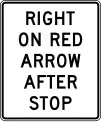 R10-17a Right on red arrow after stop