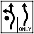 R3-8ze Advance circular intersection lane control (2 lanes)