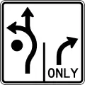 R3-8zg Advance circular intersection lane control (2 lanes)