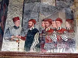 Banquet scene, 1467, Malpaga Castle.
