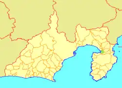 Location of Izunagaoka in Shizuoka Prefecture
