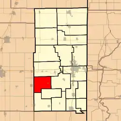 Location in Vermilion County