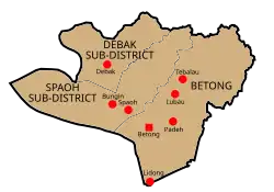 Location of Betong District