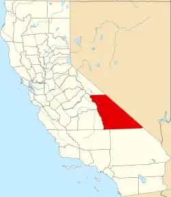 State map highlighting Inyo County