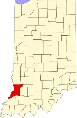 State map highlighting Knox County