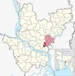Map of Narayanganj Sadar upazila