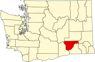 State map highlighting Franklin County