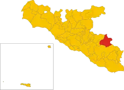 Canicattì within the Province of Agrigento