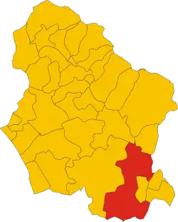 Capannori within the Province of Lucca