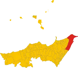 Position of the commune in the Metropolitan City