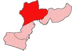 Location of Kakata District in Margibi County
