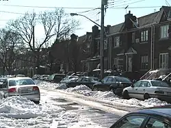 Row houses in winter