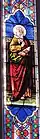 Stained-glass depiction of Saint Matthew at St. Matthew's German Evangelical Lutheran Church in Charleston, South Carolina
