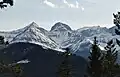 Mt. McLaren, with Andy Good Peak (behind), and Mt. Parrish (centre)