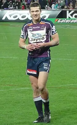Matt Duffie dual rugby code international's kicking game is credited to his time in Aussie Rules[33]