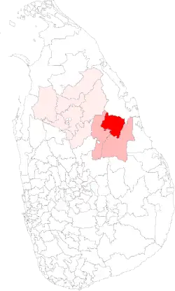 Location of Medirigiriya