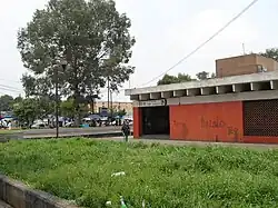Lago de Terminos Street entrance to Metro station San Joaquín