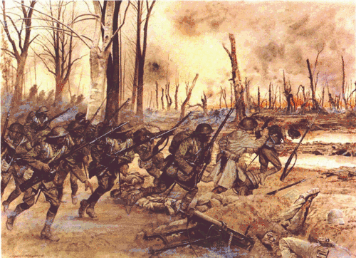 The 369th American Infantry Regiment during the offensive.