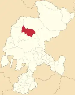 Location in Zacatecas