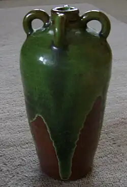 Newcomb College Pottery vase potted and glazed by Joseph Meyer