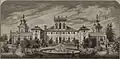 The Palace in Wilanów, an engraving by Michał Kluczewski, 1874