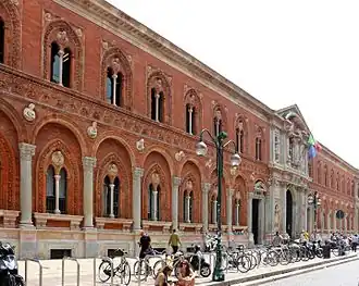University of Milan, Lombardy. The 15th century Ca' Granda designed by the Renaissance period architect Filarete is the headquarters of the University of Milan