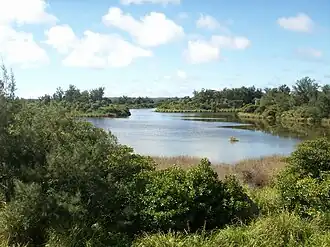A lake on the island