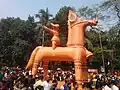 Horse motif in the Mangal Shobhajatra, 2015