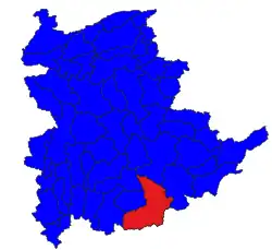 Location in Shan State (in red)