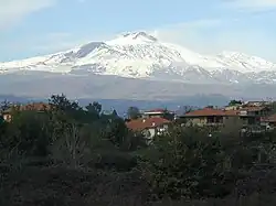 Mount Etna seen from San Gregorio.