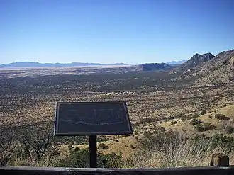 View from Montezuma Pass looking south & west into Mexico