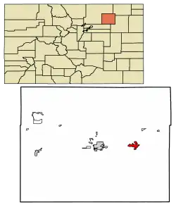 Location within Morgan County, Colorado