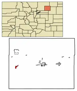 Location in Morgan County, Colorado