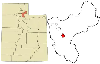 Location in Morgan County and the state of Utah
