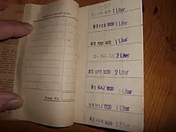 "Motbok" - Åmål systembolag (1920). Section 2