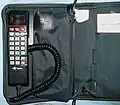 Motorola 2900 bag phone with color LCD display, in Attaché Carry Case.